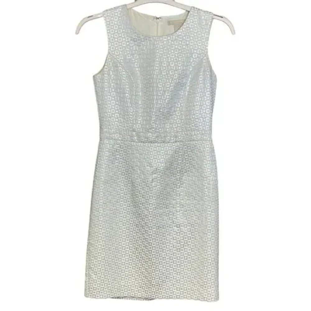 Banana Republic Sleeveless Dress-White/Silver